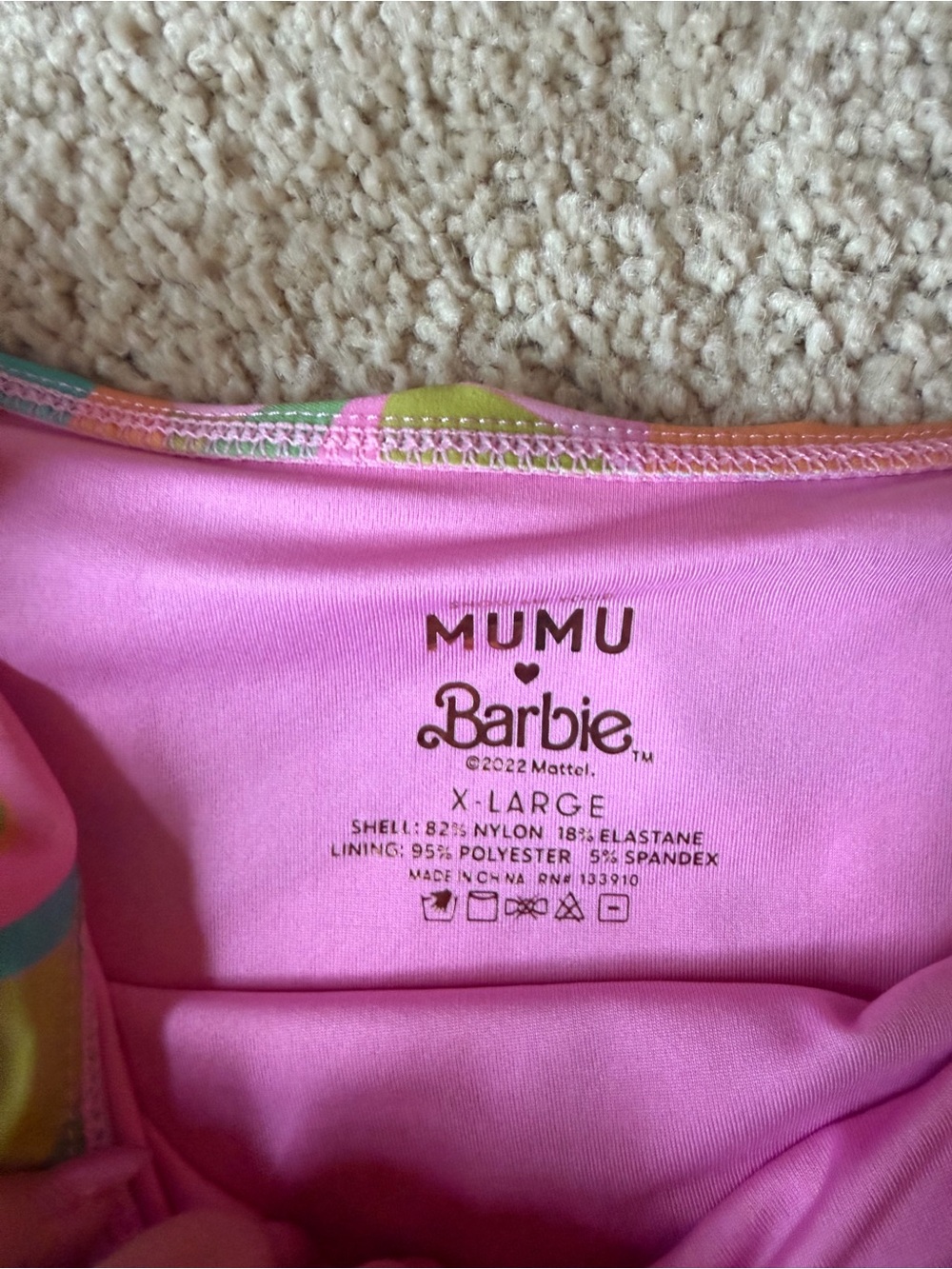 Barbie Pink Multi-Color Ruffle Bikini Set - Picture 2 of 4